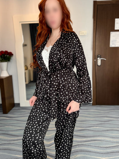 Ensemble 2 pièces motif STAR noir ELMAS