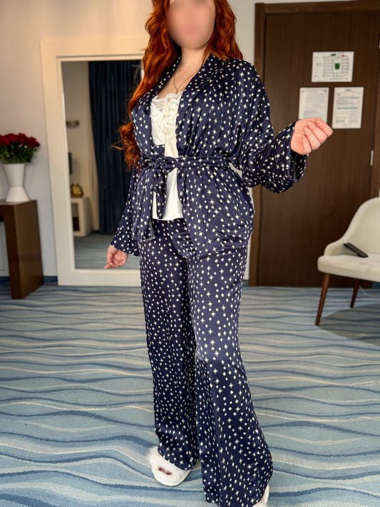 Ensemble 2 pièces motif STAR bleu nuit ELMAS