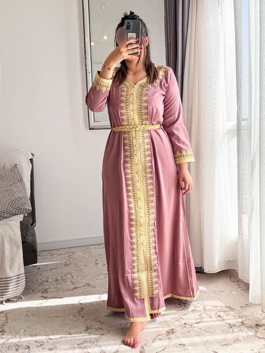 Robe d'hôtesse unie rose foncé RANDA