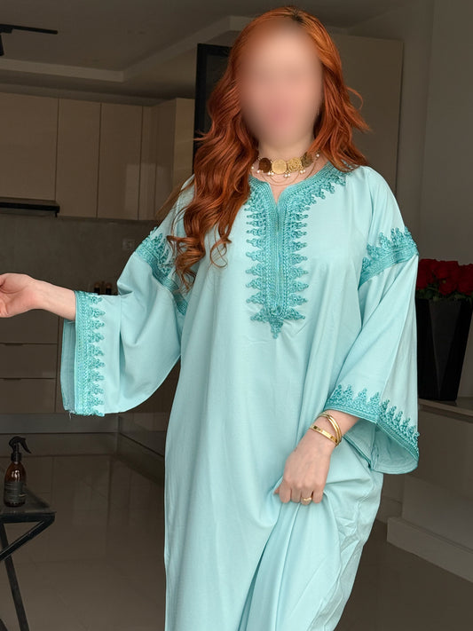 Jebba en crepe vert clair galon vert clair FALINA