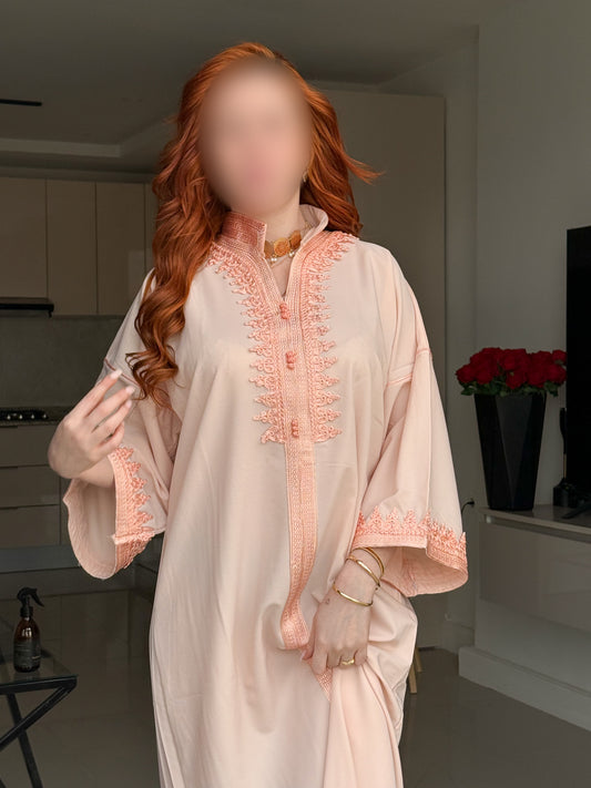 Jebba en crepe saumon galon saumon GAZALIA