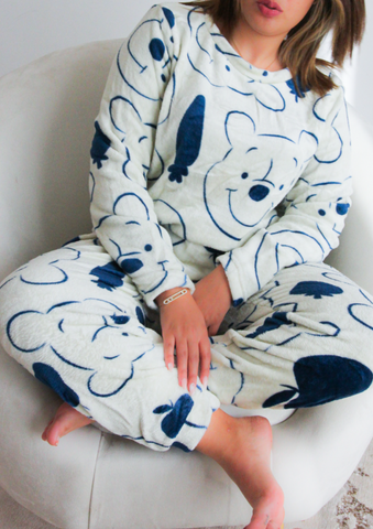 Pyjama cozy super soft BLANC BEARY