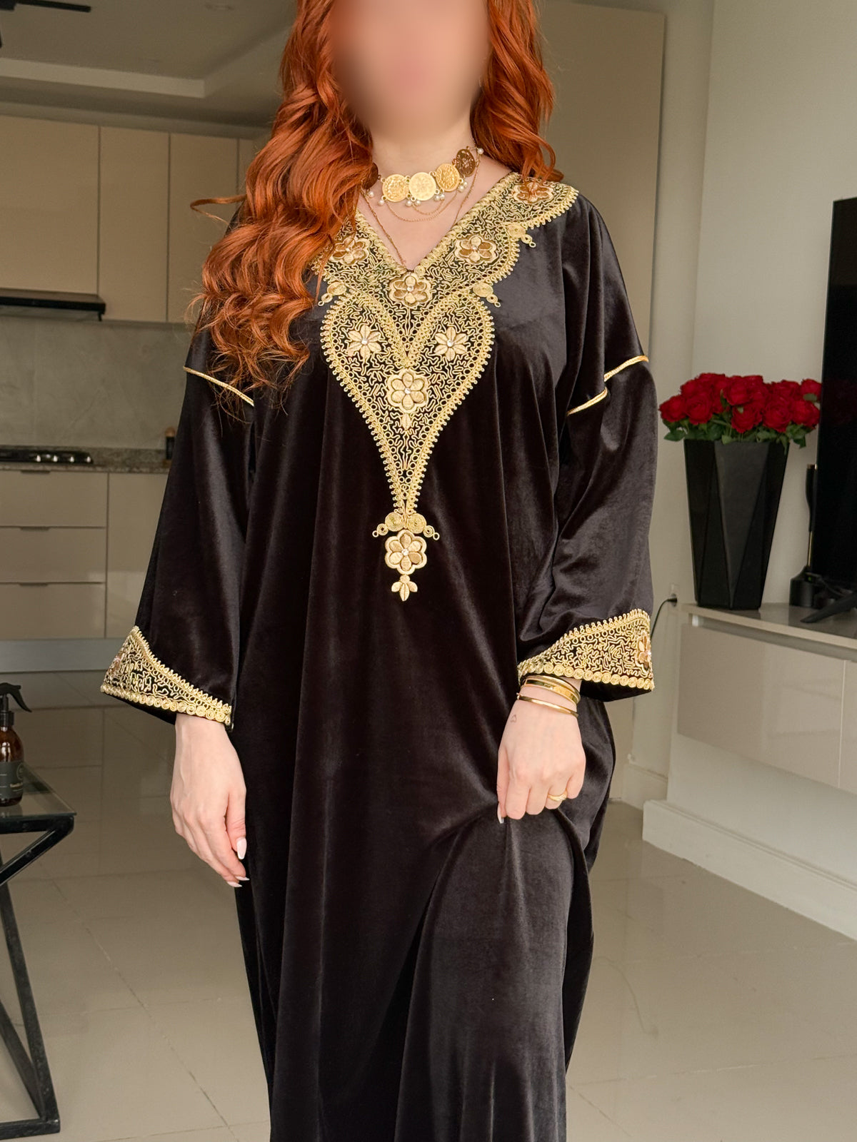 Jebba velours noir galon WASILA