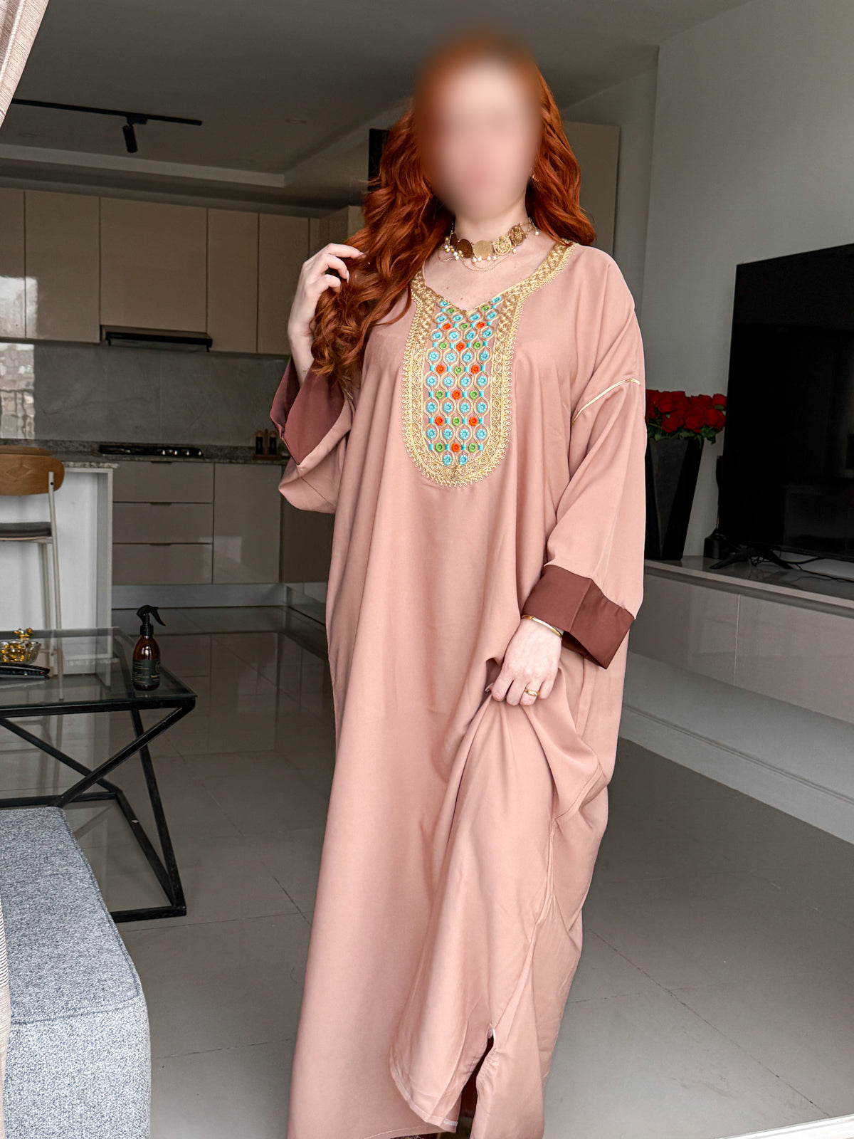 Jebba unie bois de rose SALIMA