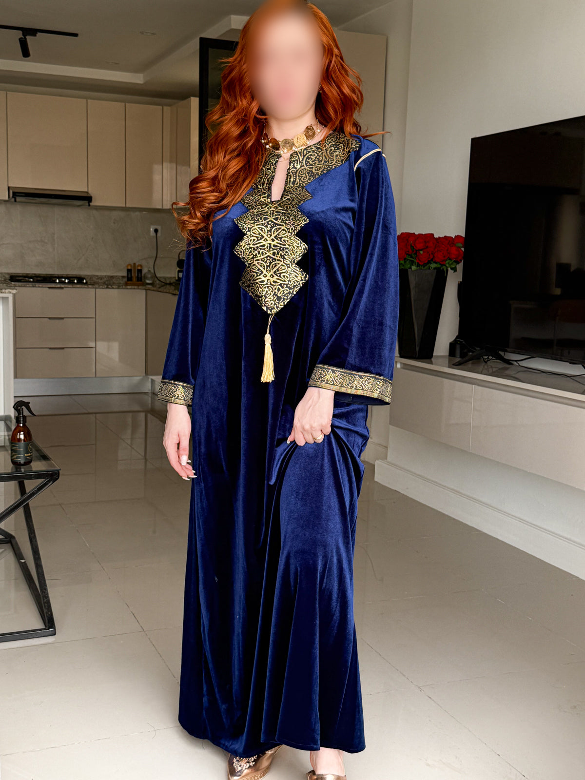 Jebba velours bleu nuit LAMIA