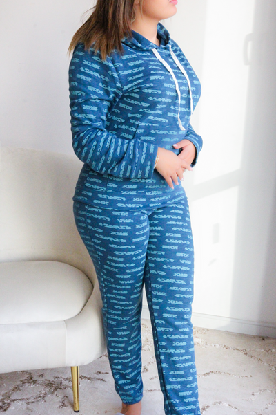 Pyjama capuche bleu tendance WIMAX