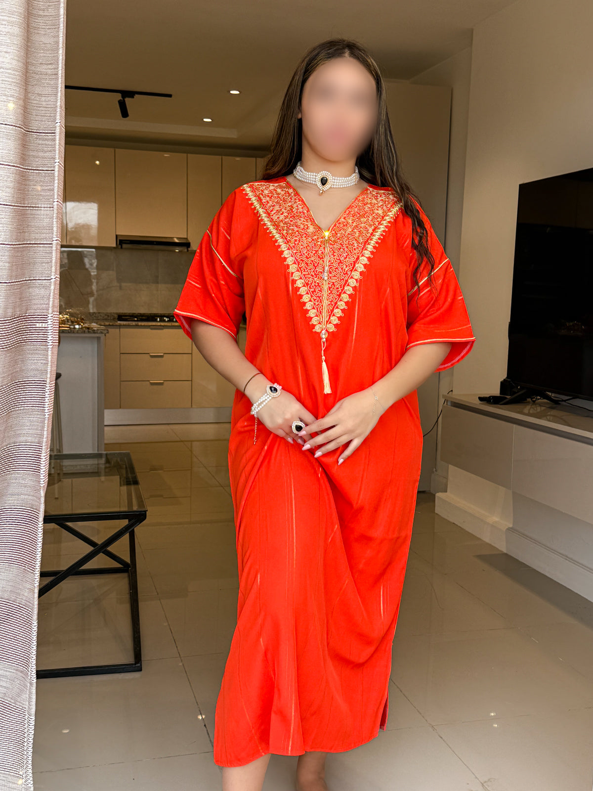 Jebba unie orange a rayures MANAL