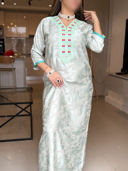 Jebba unie gris galon vert JIMA