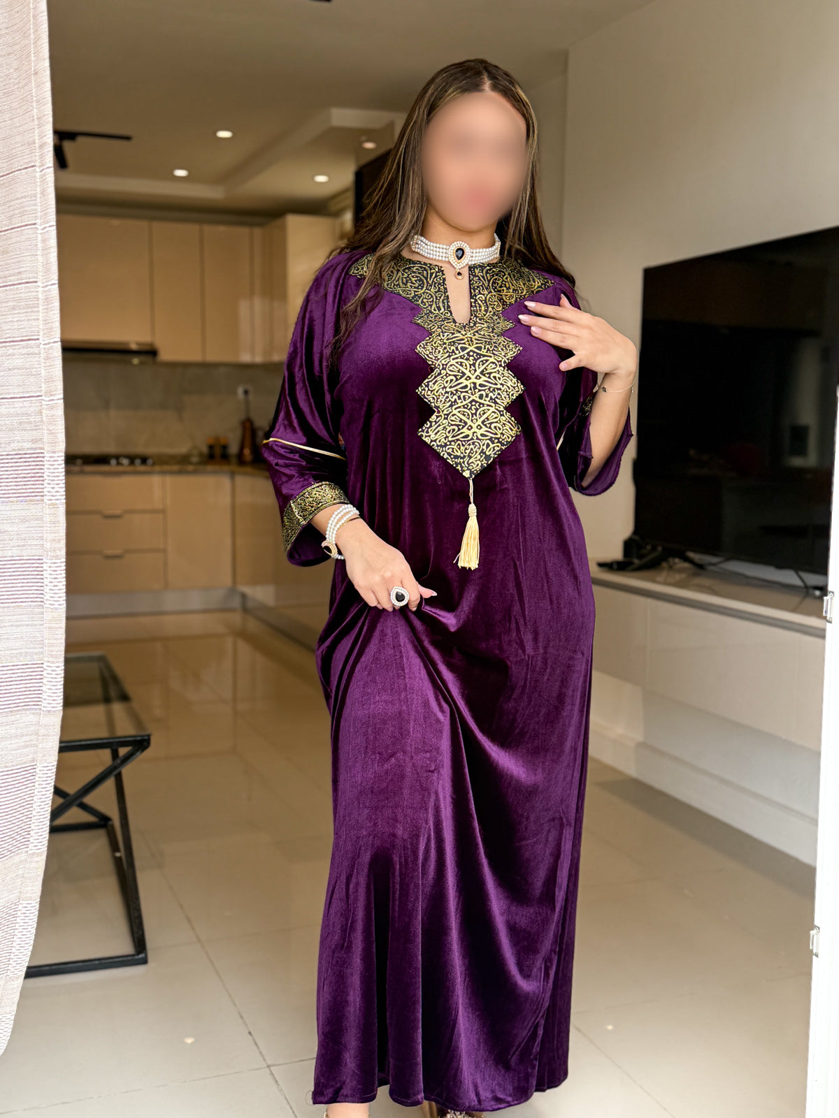 Jebba velours violet LAMIA