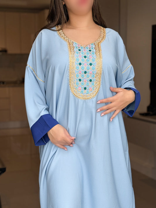 Jebba unie bleu ciel SALIMA