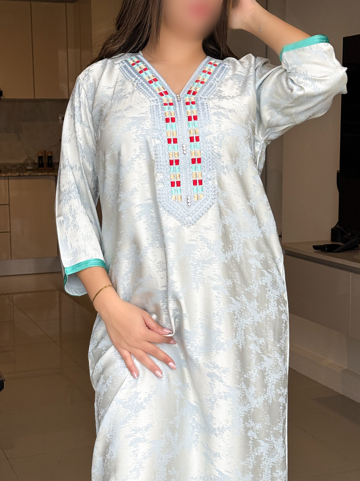 Jebba unie gris galon bleu JIMA