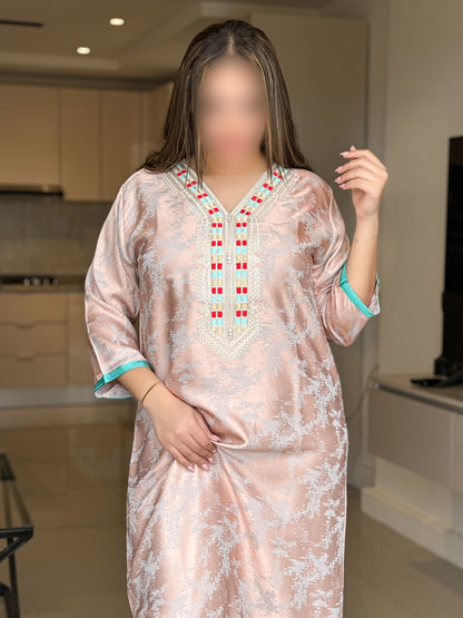 Jebba unie bois de rose galon rose JIMA