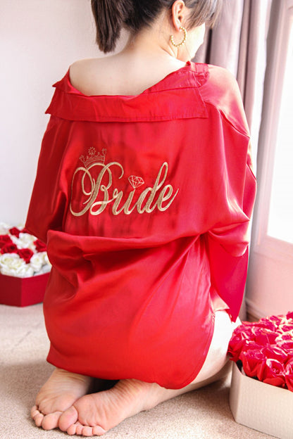 Chemise femme soyeuse rouge BRIDE