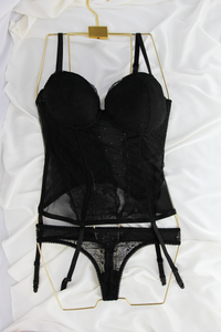 Corset bridal noir 2 pièces Graceful