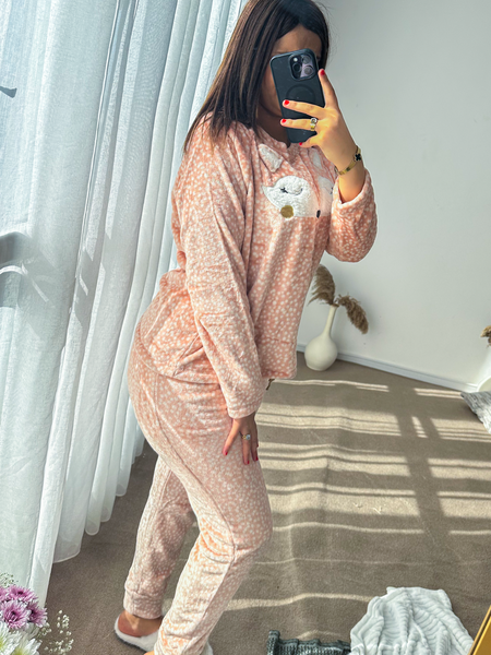 Pyjama polaire femme saumon FOXY