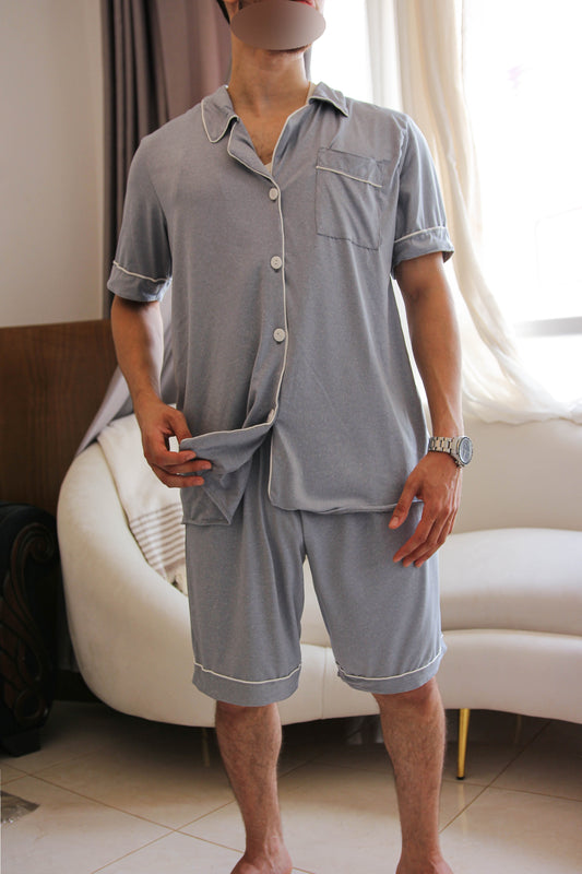 Pyjama short gris homme ENZO