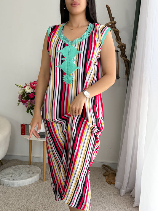 Jebba a rayures multi clr galon turquoise MARWA