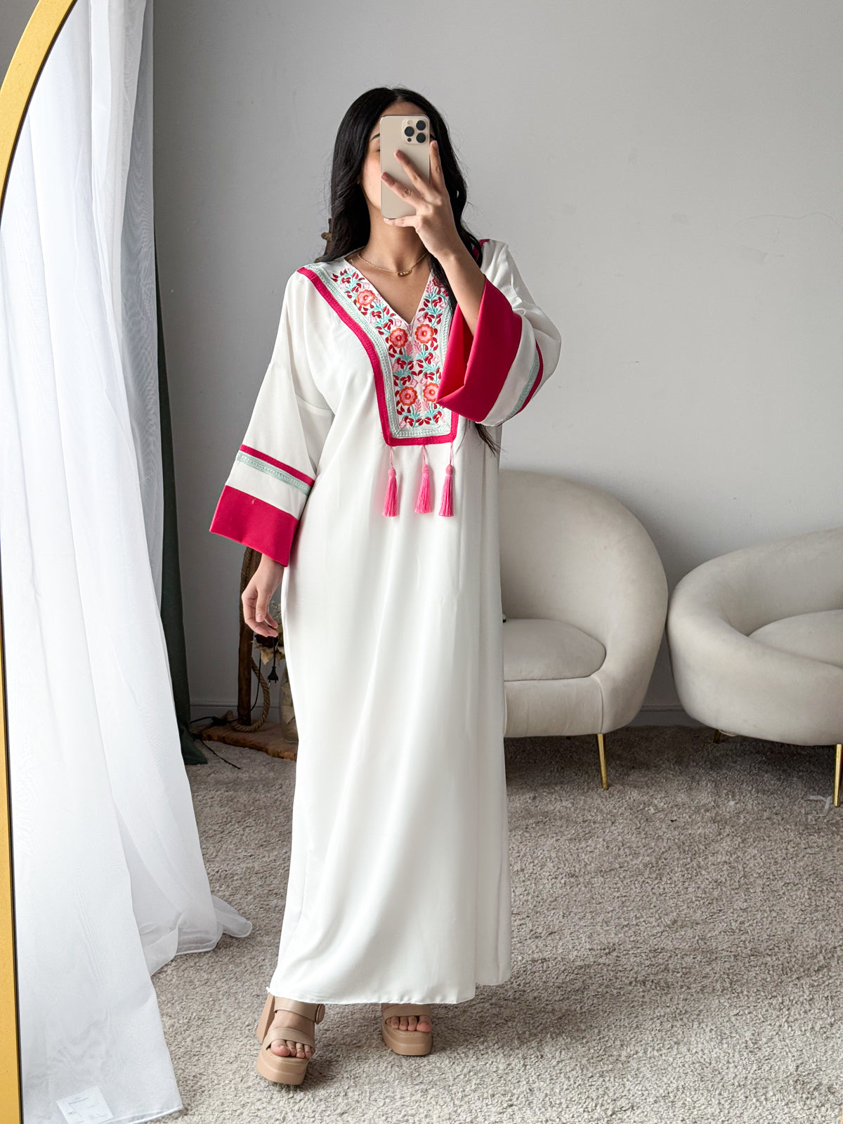 Robe d'hôtesse blanc FLORA