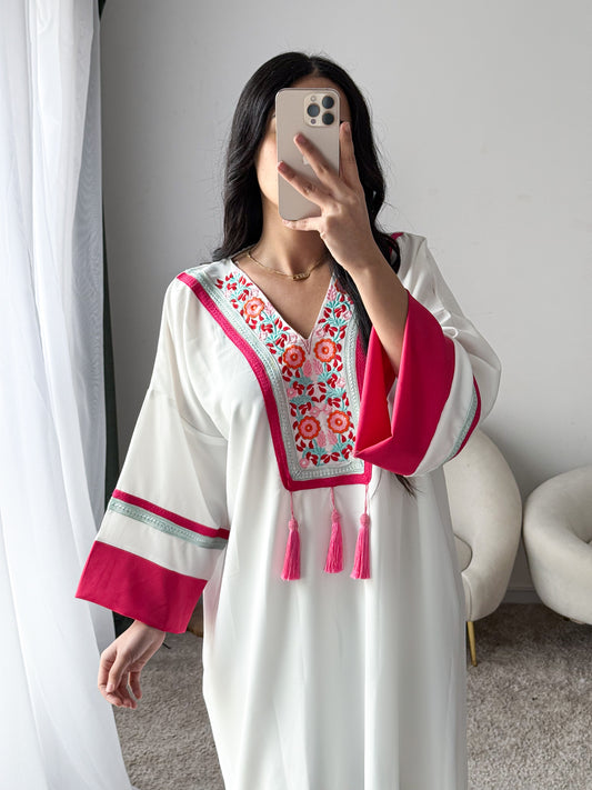 Robe d'hôtesse blanc FLORA