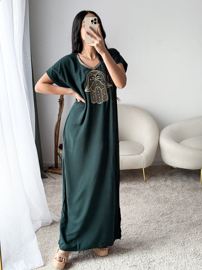 Jebba unie vert foncé NESRINE