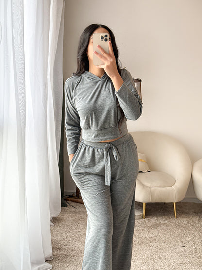 Ensemble capuche gris unie MANILA