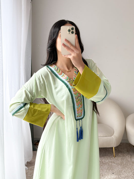 Robe d'hôtesse vert clair  RIHAB