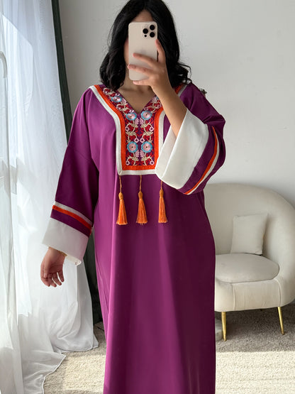Robe d'hôtesse violet FLORA