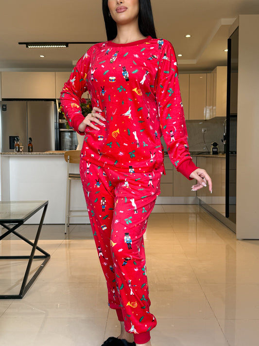 Pyjama cozy super soft rouge BALLERINA