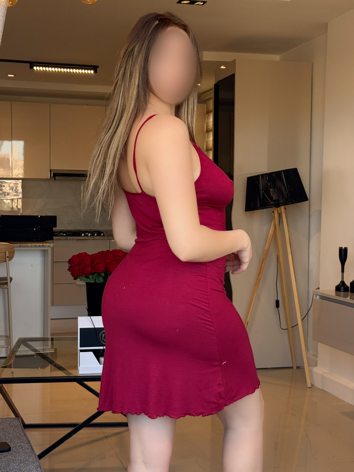 Nuisette dentelle rouge TAMA