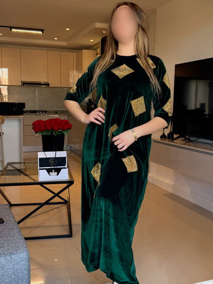 Jebba velours NAIRA vert brillants