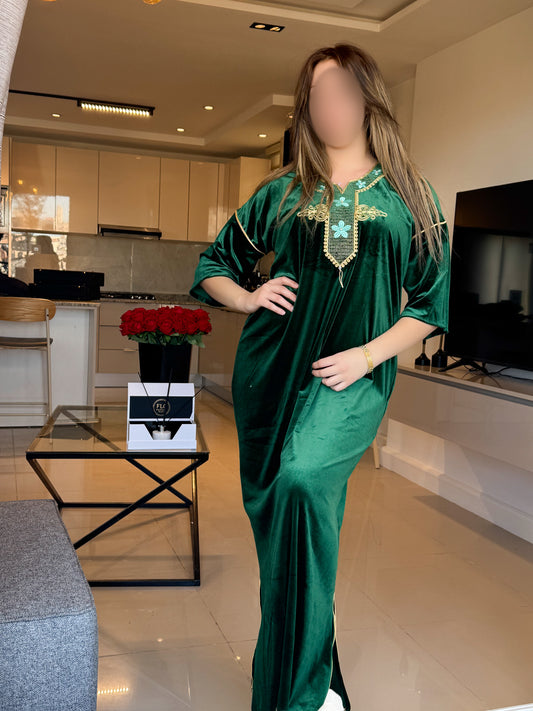 Jebba velours vert brillants SAINA