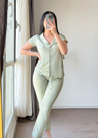 Pyjama demi-manche vert SOLENEA