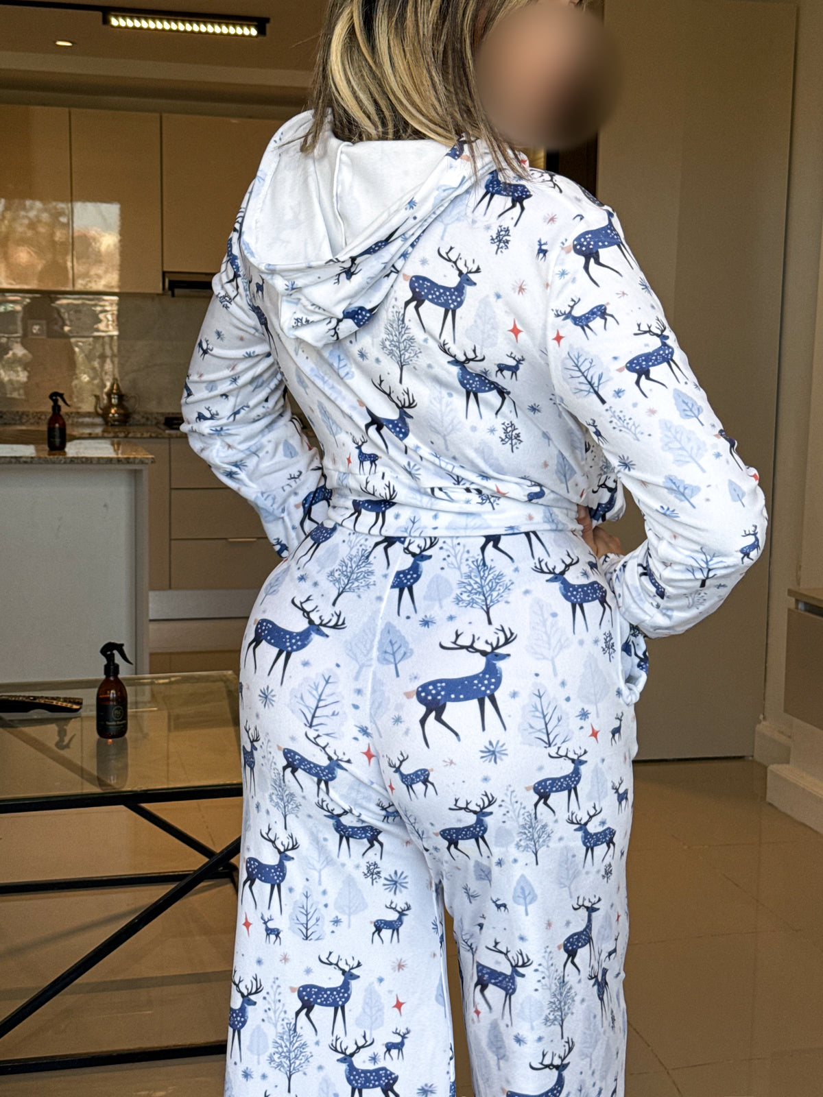 Ensemble capuche pantalon super soft manche long blanc GAZERU