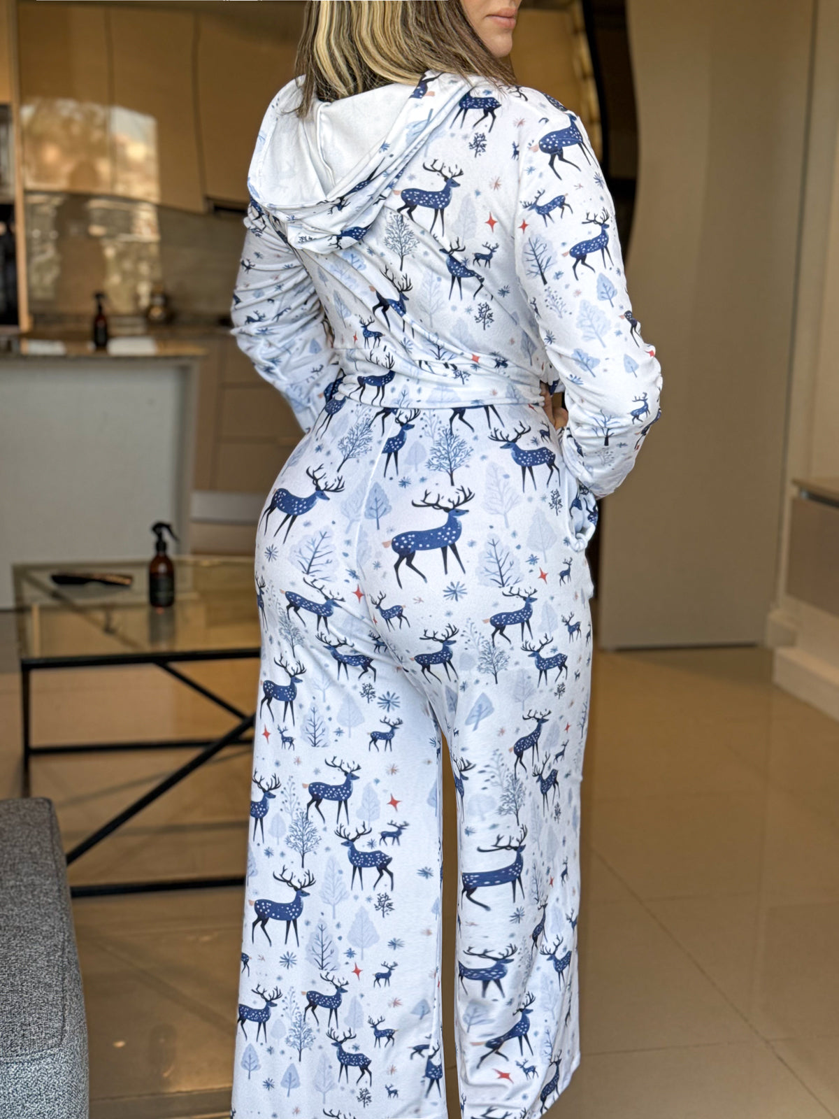 Ensemble capuche pantalon super soft manche long blanc GAZERU