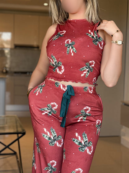 Ensemble pantalon marron CANDY CANE