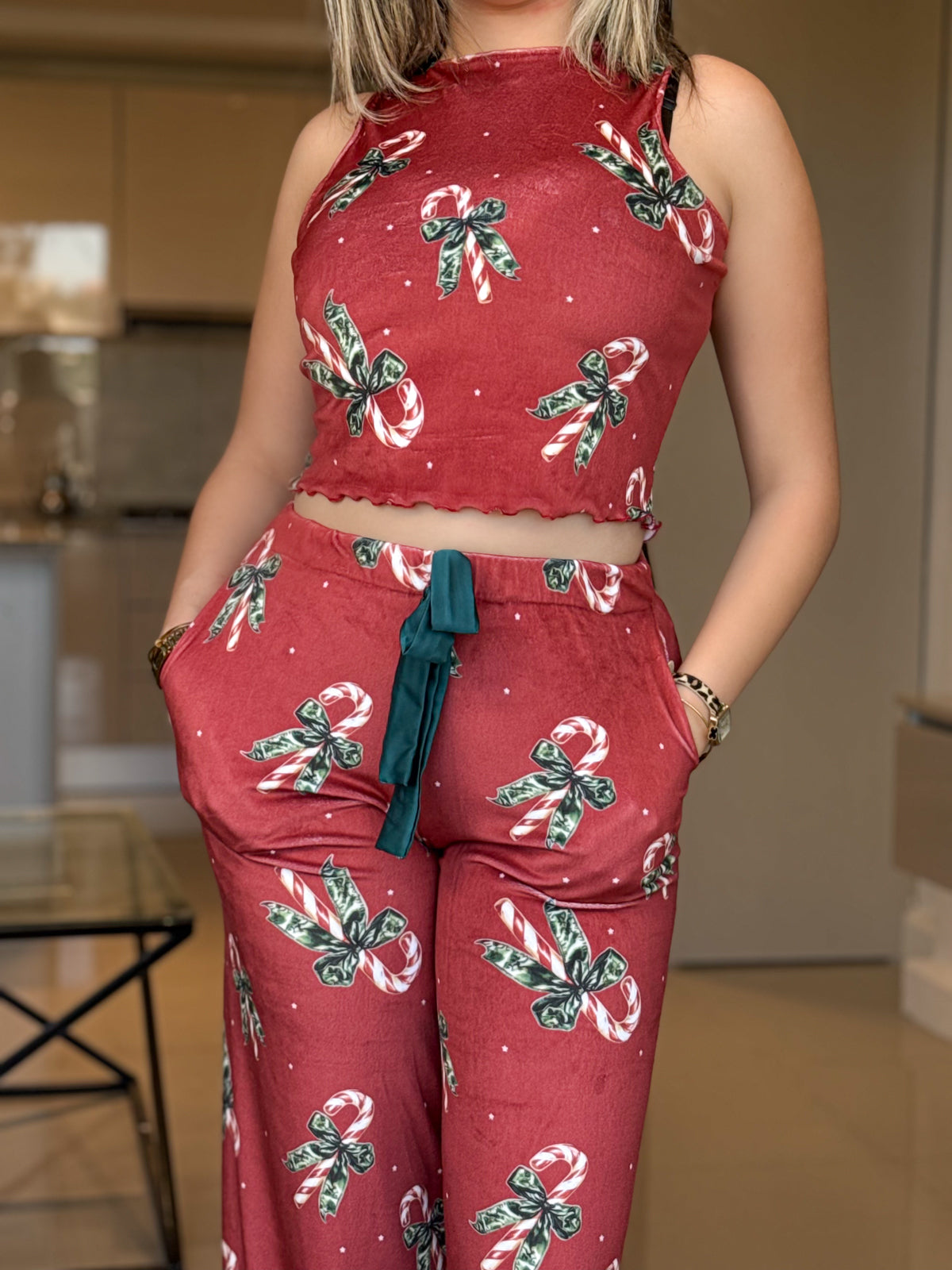 Ensemble pantalon marron CANDY CANE