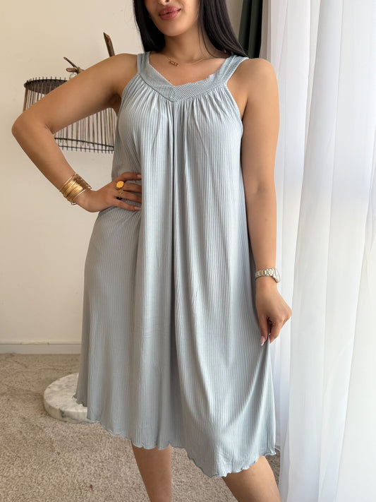 Robe nuisette dentelle gris ZADIL