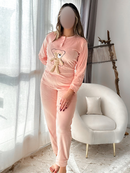 Pyjama pantalon rose OMBELINE