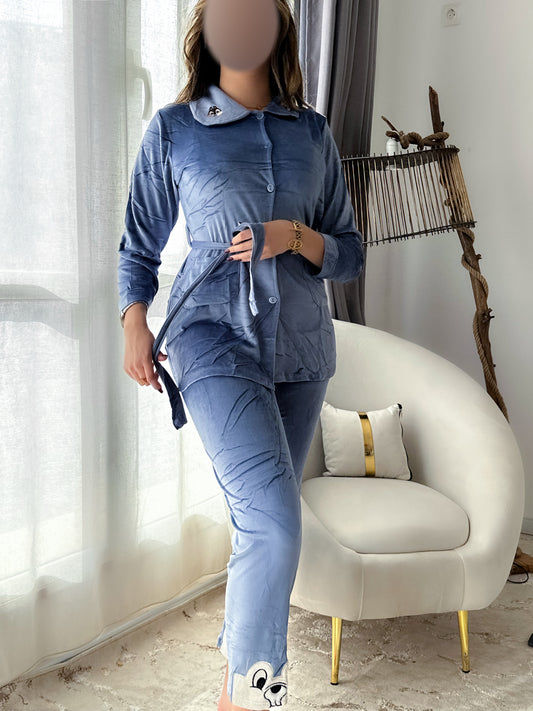 Pyjama bleu pantalon RENEE