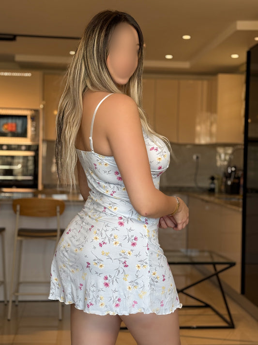 Nuisette bleu a fleur multi SUITA