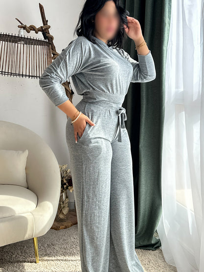 Ensemble capuche gris unie MANILA