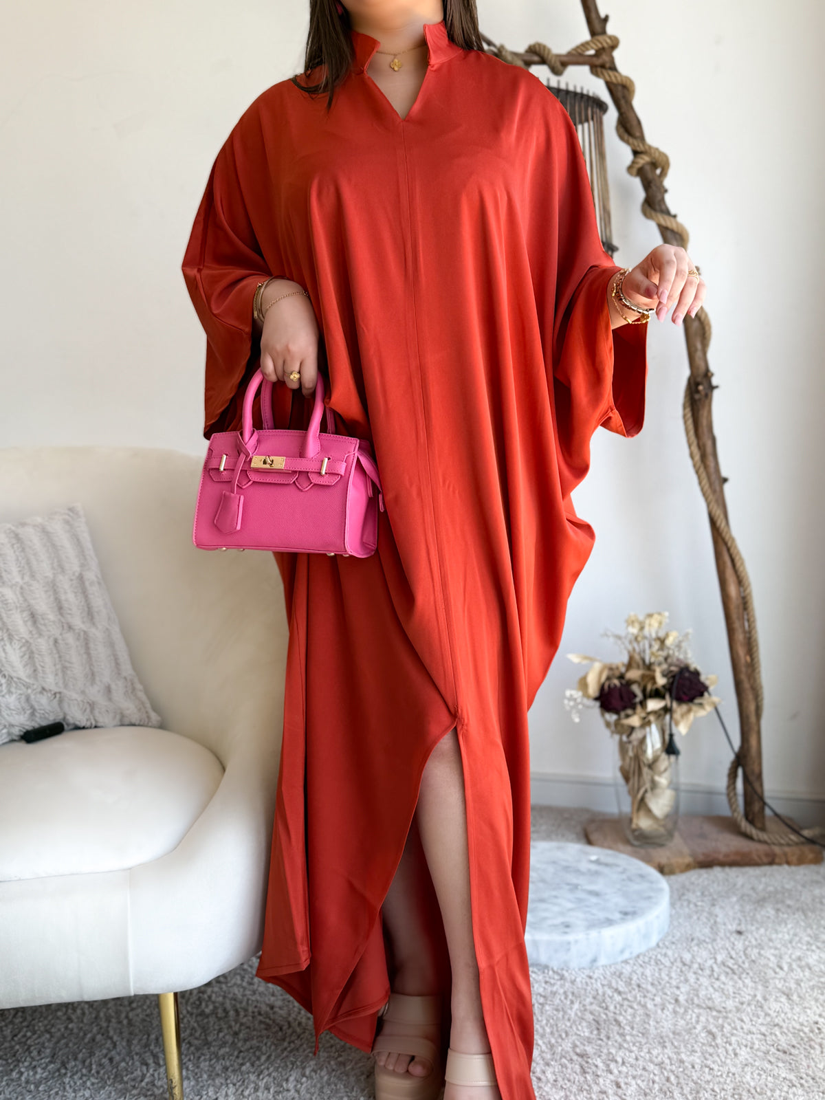 Robe brique Duchesse
