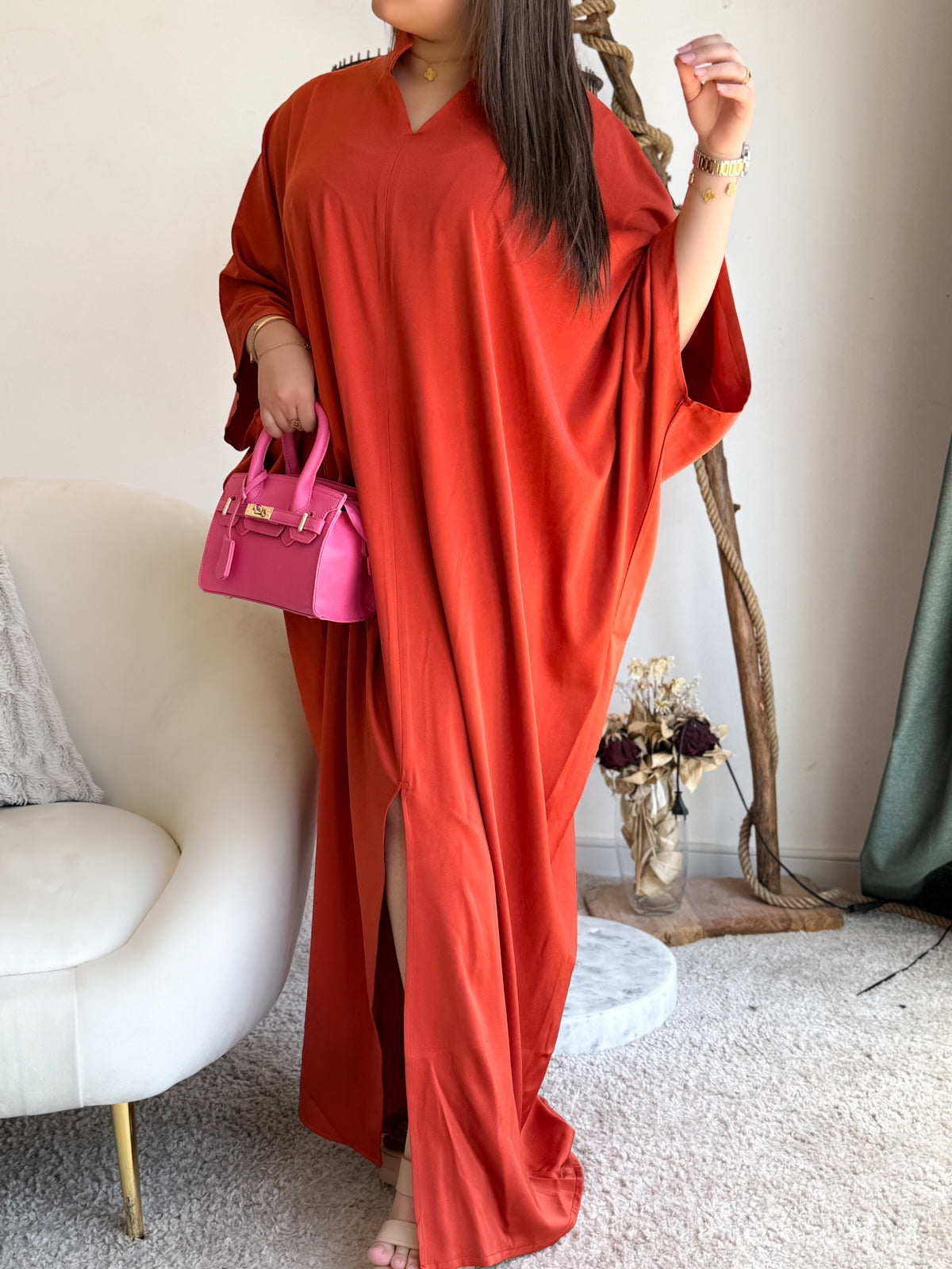 Robe brique Duchesse
