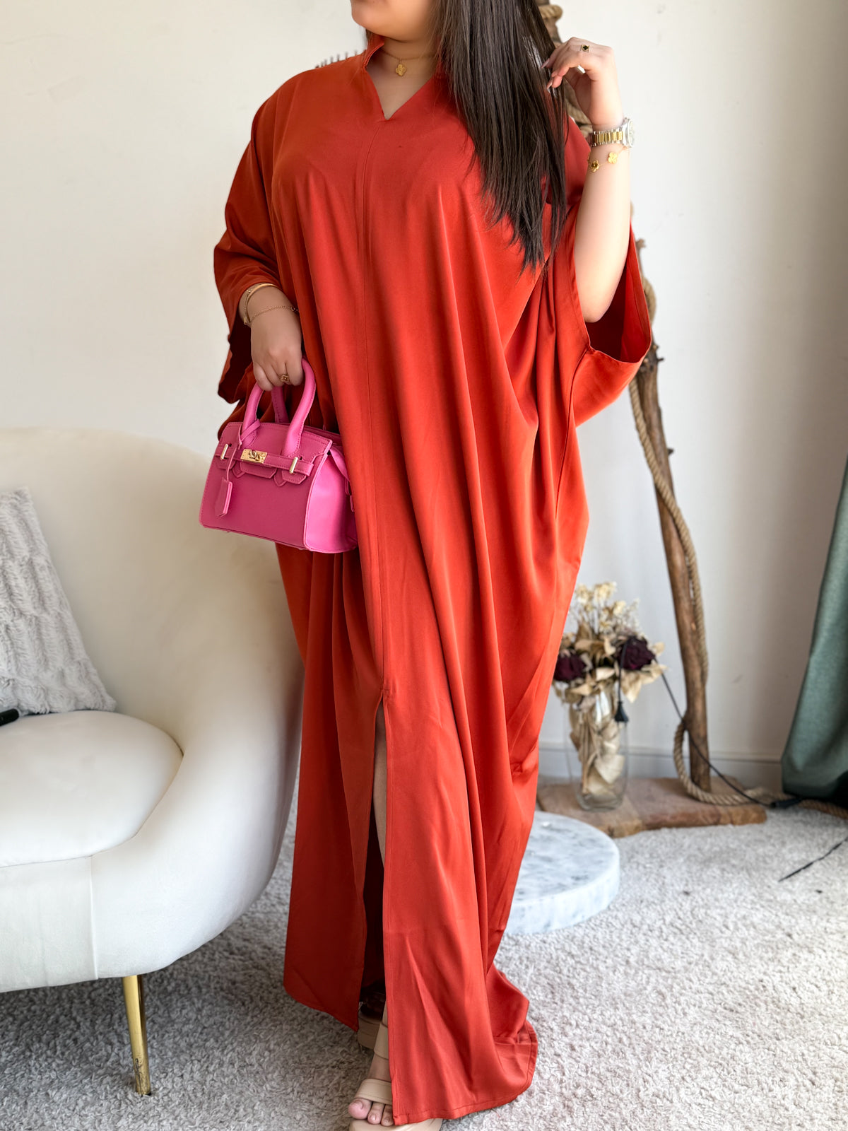Robe brique Duchesse
