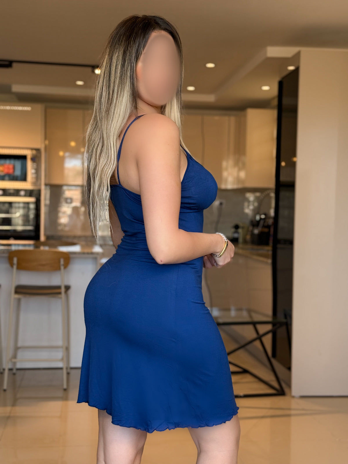 Ensemble 2 pièces nuisette bleu SAKORA