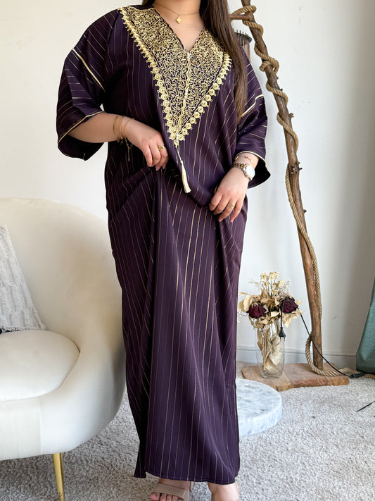 Jebba unie aubergine a rayures MANAL