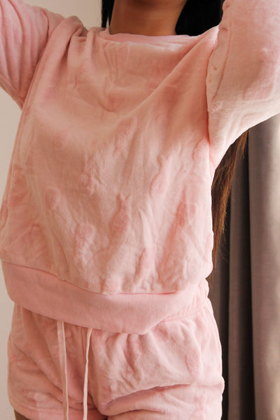 Pyjama femme super doux rose TEDDY
