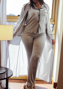 Pyjama trois pièces gris CIANA