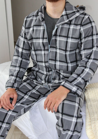 Pyjama homme gris à carreaux ORLANDO