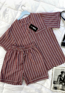 Pyjama homme rayures grisé MATTEO